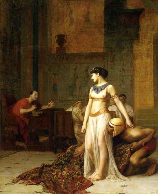 Jean-Léon-Gérôme: Cleopatra and Caesar (Public domain, https://commons.wikimedia.org)